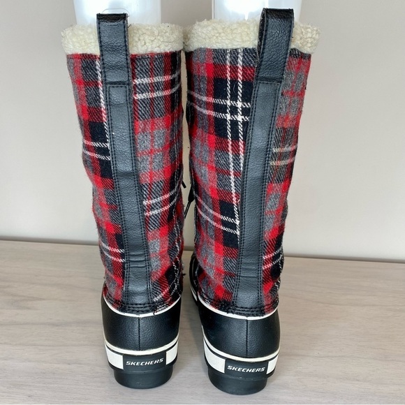 Skechers Highlander KLONDIKE Buffalo Plaid
Black & Red Lace Boots 6.5 - Picture 10 of 13